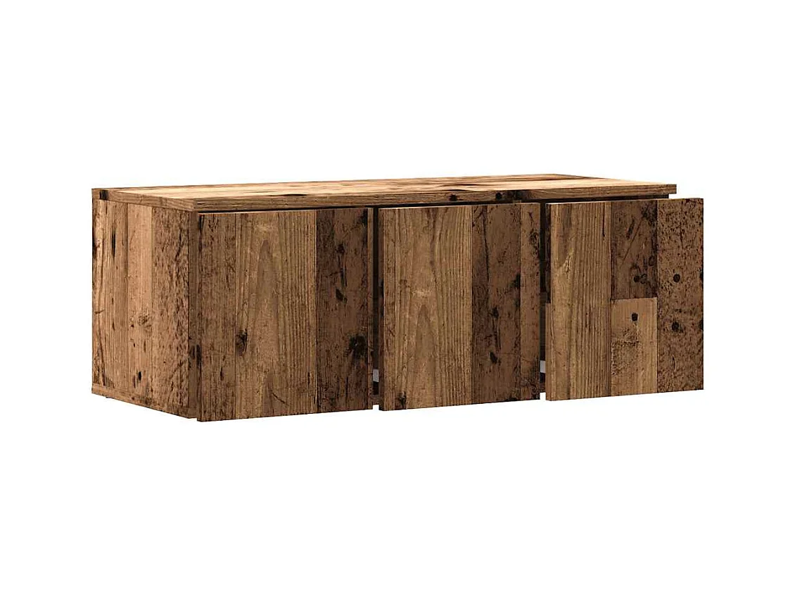 Meuble TV vieux bois 80x34x30 cm bois d'ingénierie