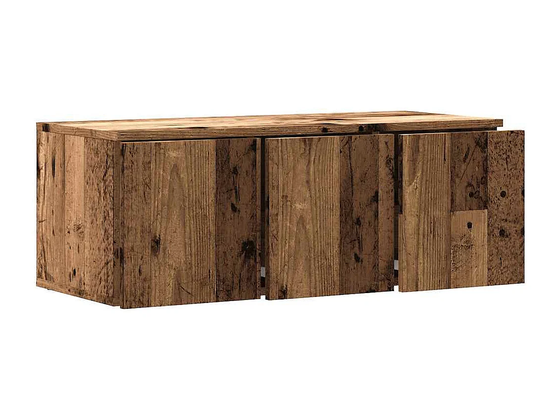 Meuble TV vieux bois 80x34x30 cm bois d'ingénierie