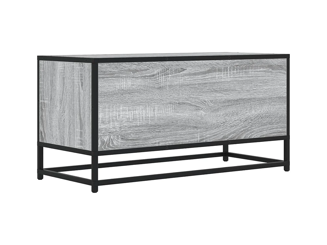 Meuble TV sonoma gris 80x34,5x40 cm bois d'ingénierie et métal