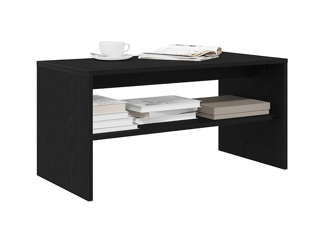 TV-Schrank Schwarz Eiche-Optik 80x40x40 cm Holzwerkstoff