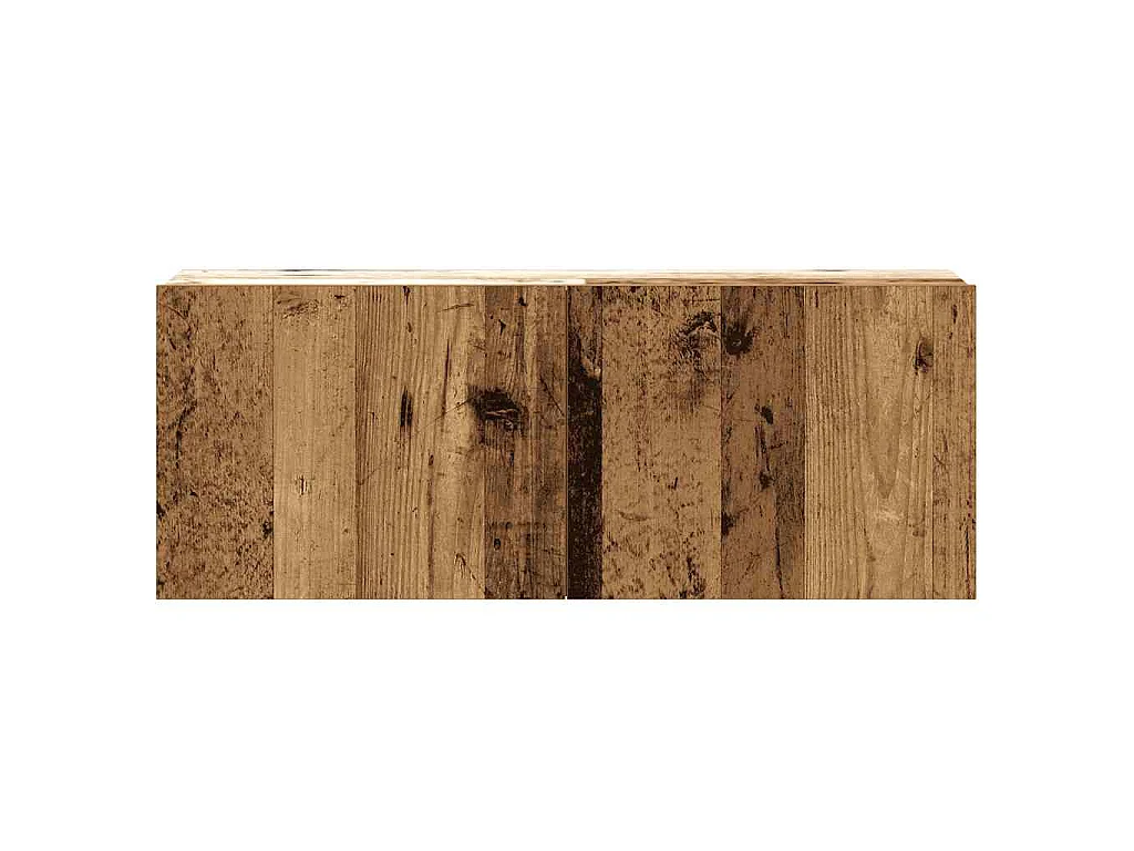 5-delig Tv-meubelset wandmontage bewerkt hout oud houtkleurig