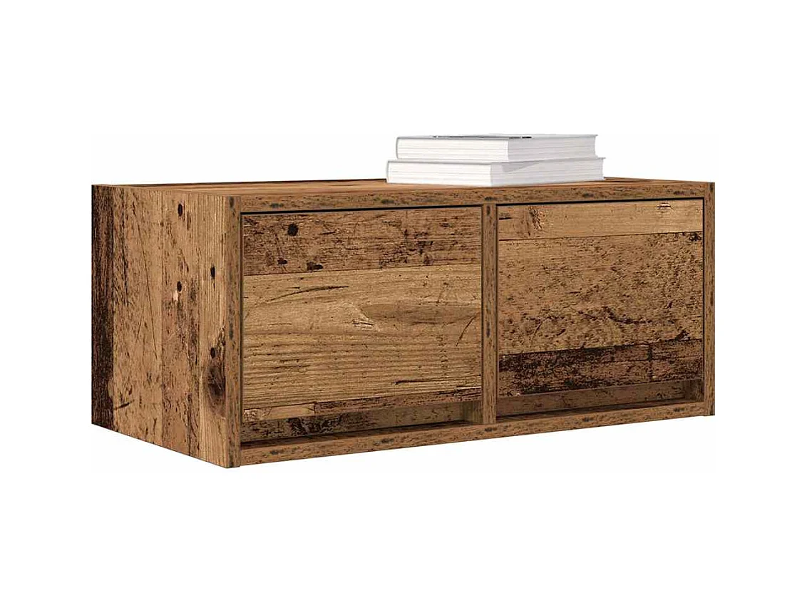 TV-meubel 60x31x25,5 cm bewerkt hout oud houtkleurig