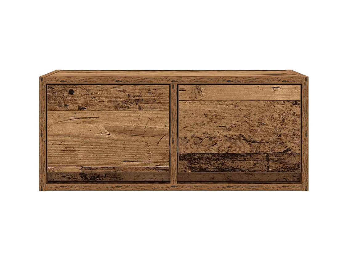 TV-meubel 60x31x25,5 cm bewerkt hout oud houtkleurig