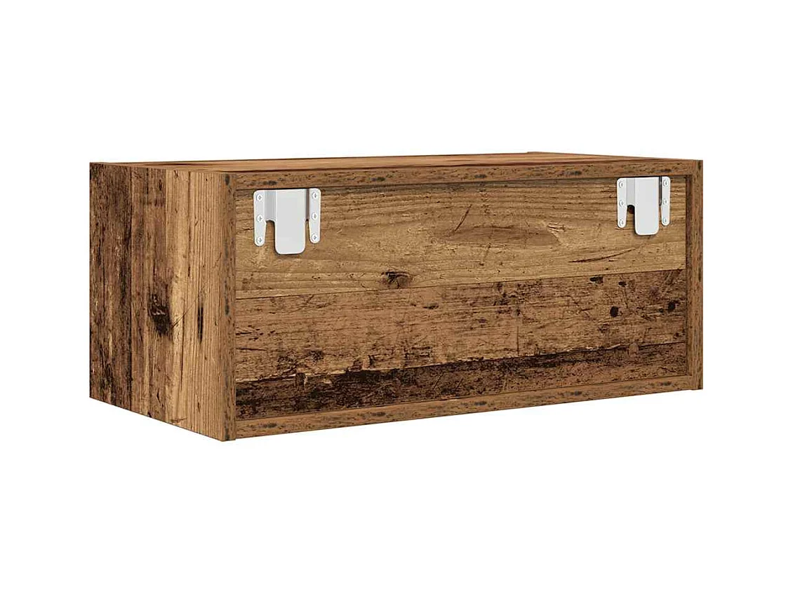 TV-meubel 60x31x25,5 cm bewerkt hout oud houtkleurig