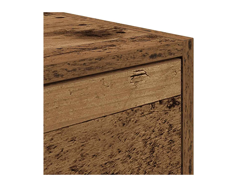 TV-meubel 60x31x25,5 cm bewerkt hout oud houtkleurig