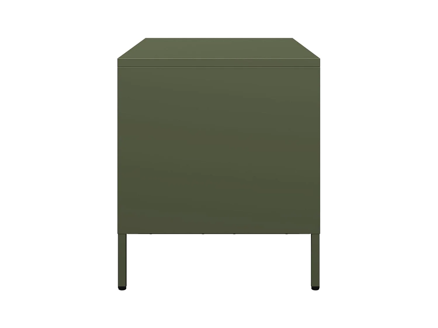 Meuble TV vert olive 68x39x43,5 cm acier laminé à froid
