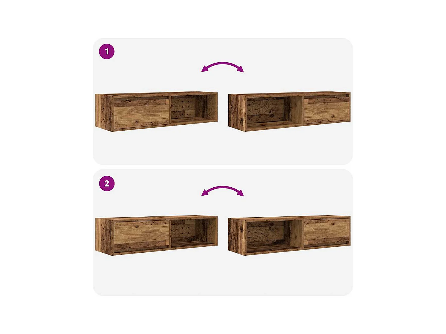 Móveis de TV 2pcs 100x31x25,5cm deriv. madeira madeira velha