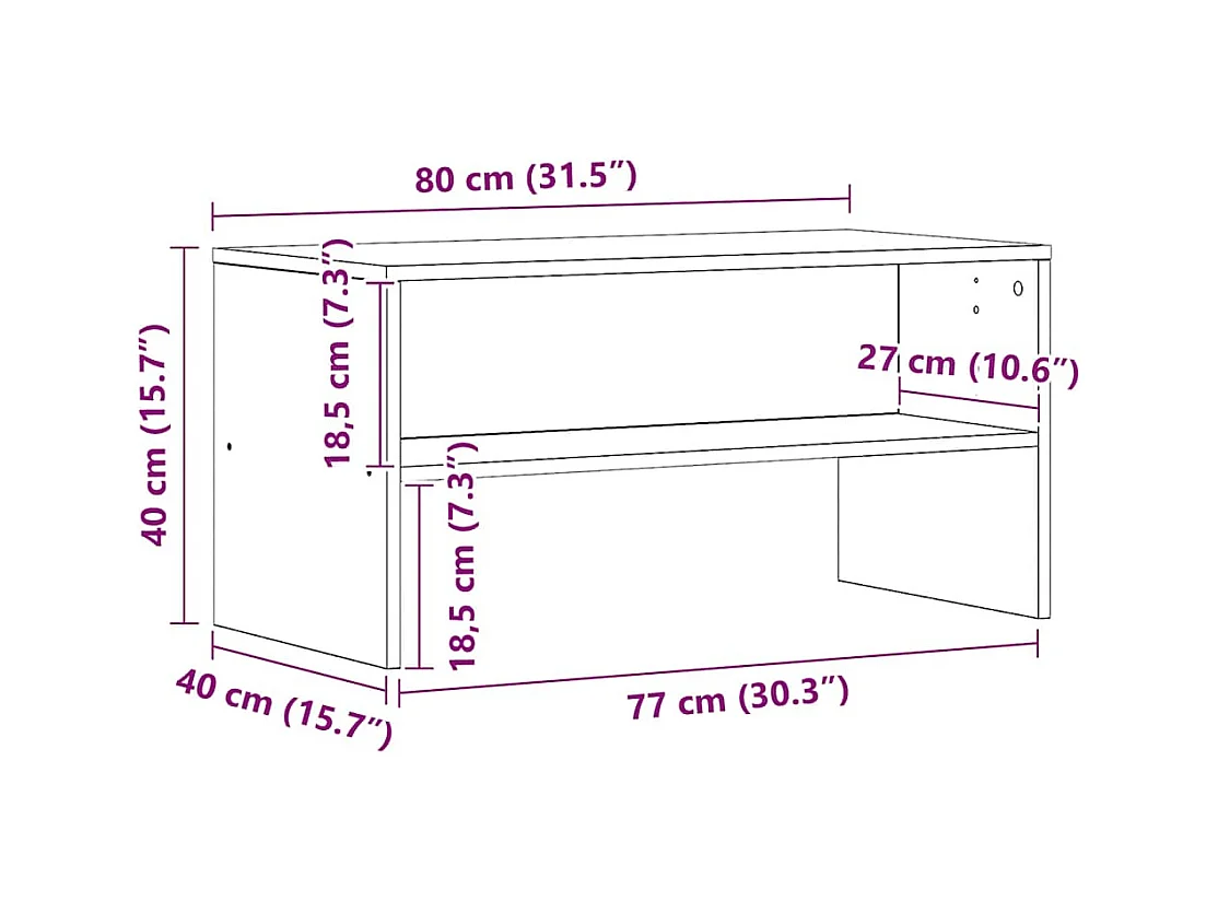 TV-Schrank Artisan-Eiche 80x40x40 cm Holzwerkstoff