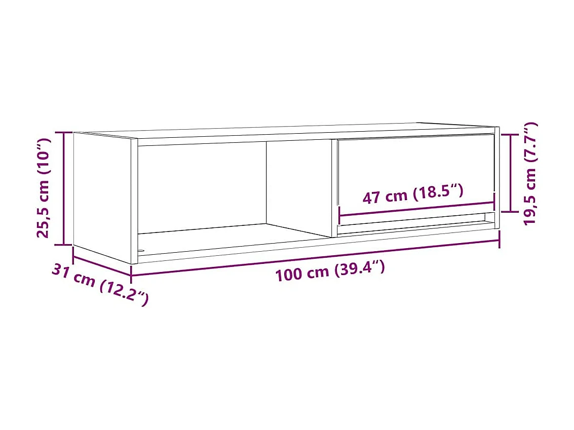 Meubles TV 2 pcs blanc 100x31x25,5 cm bois d'ingénierie
