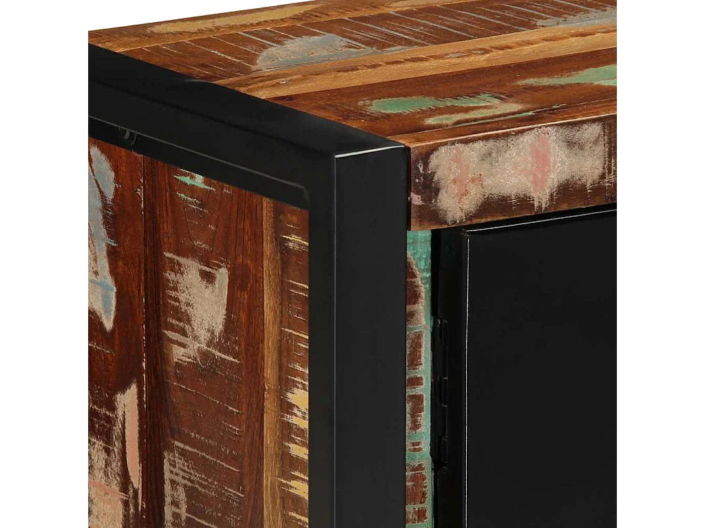 Meuble TV 80x30x40 cm bois de récupération massif