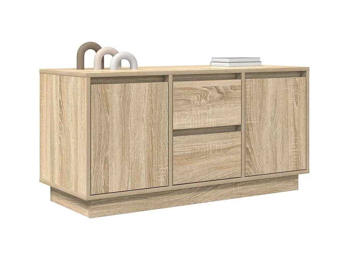 TV-Schrank mit LED-Leuchten Sonoma-Eiche 100x41x50 cm