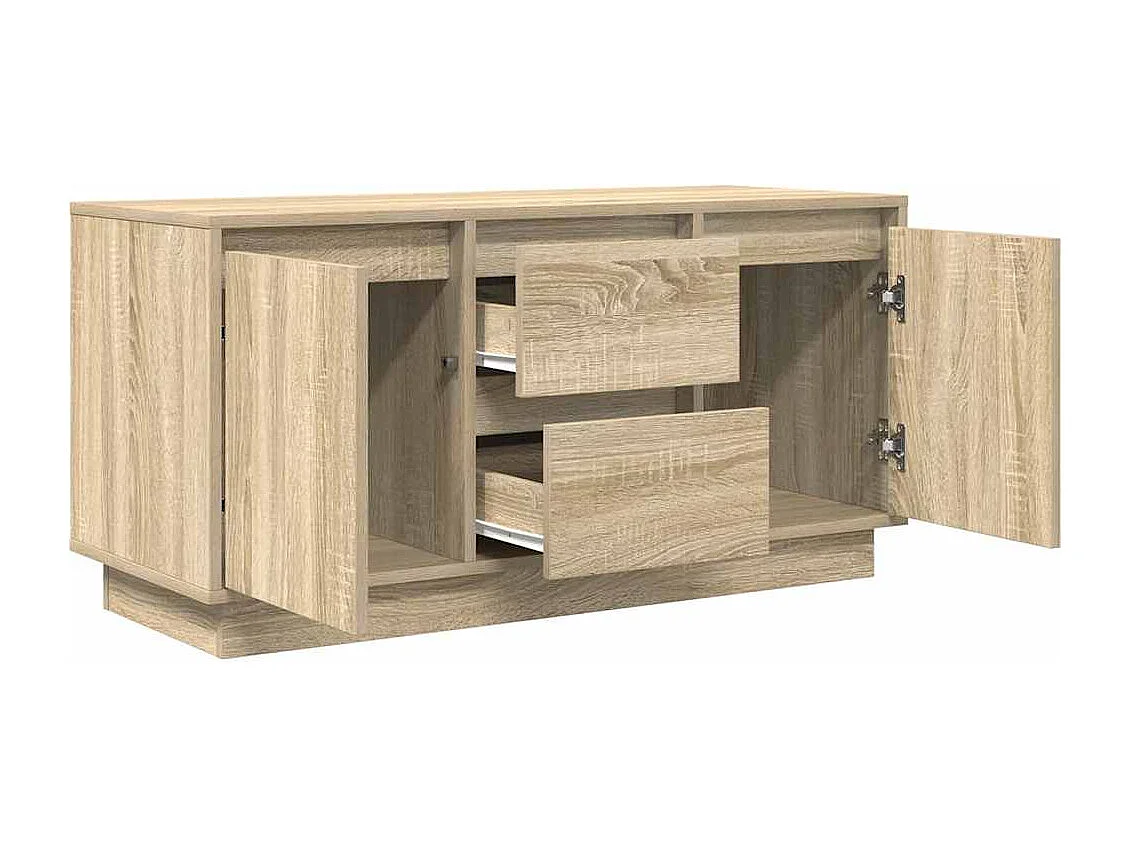 TV-Schrank mit LED-Leuchten Sonoma-Eiche 100x41x50 cm
