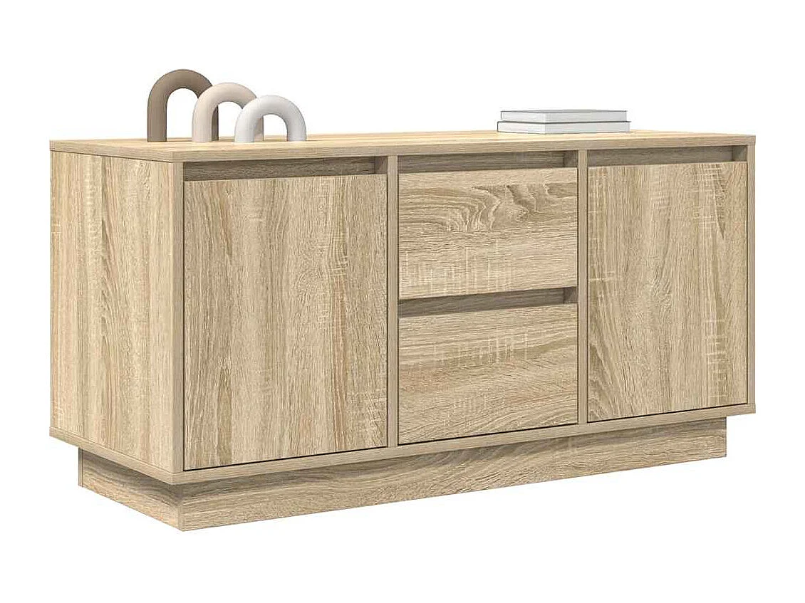 Meuble TV avec lumières LED chêne sonoma 100x41x50 cm