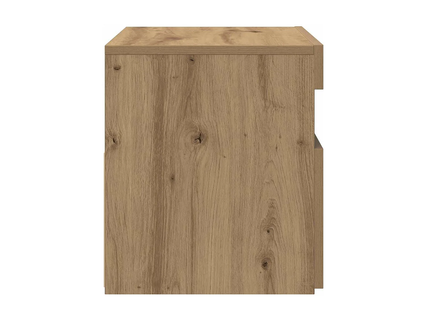 Tv-meubel met LED 60x35x40 cm bewerkt hout artisanaal eiken