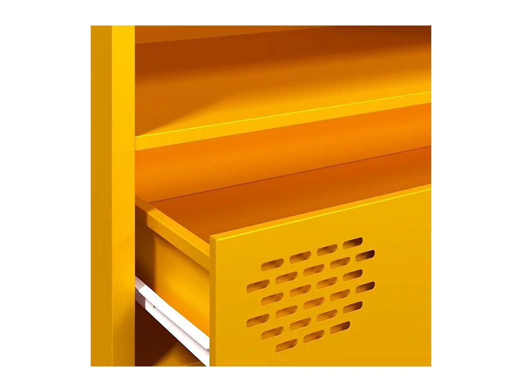 TV-Schrank Senfgelb 202x39x43,5 cm Kaltgewalzter Stahl