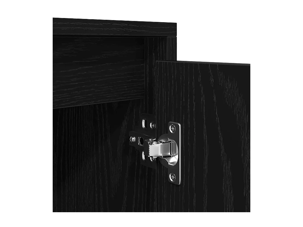 Meuble TV chêne noir 188,5x41x50 cm bois d'ingénierie