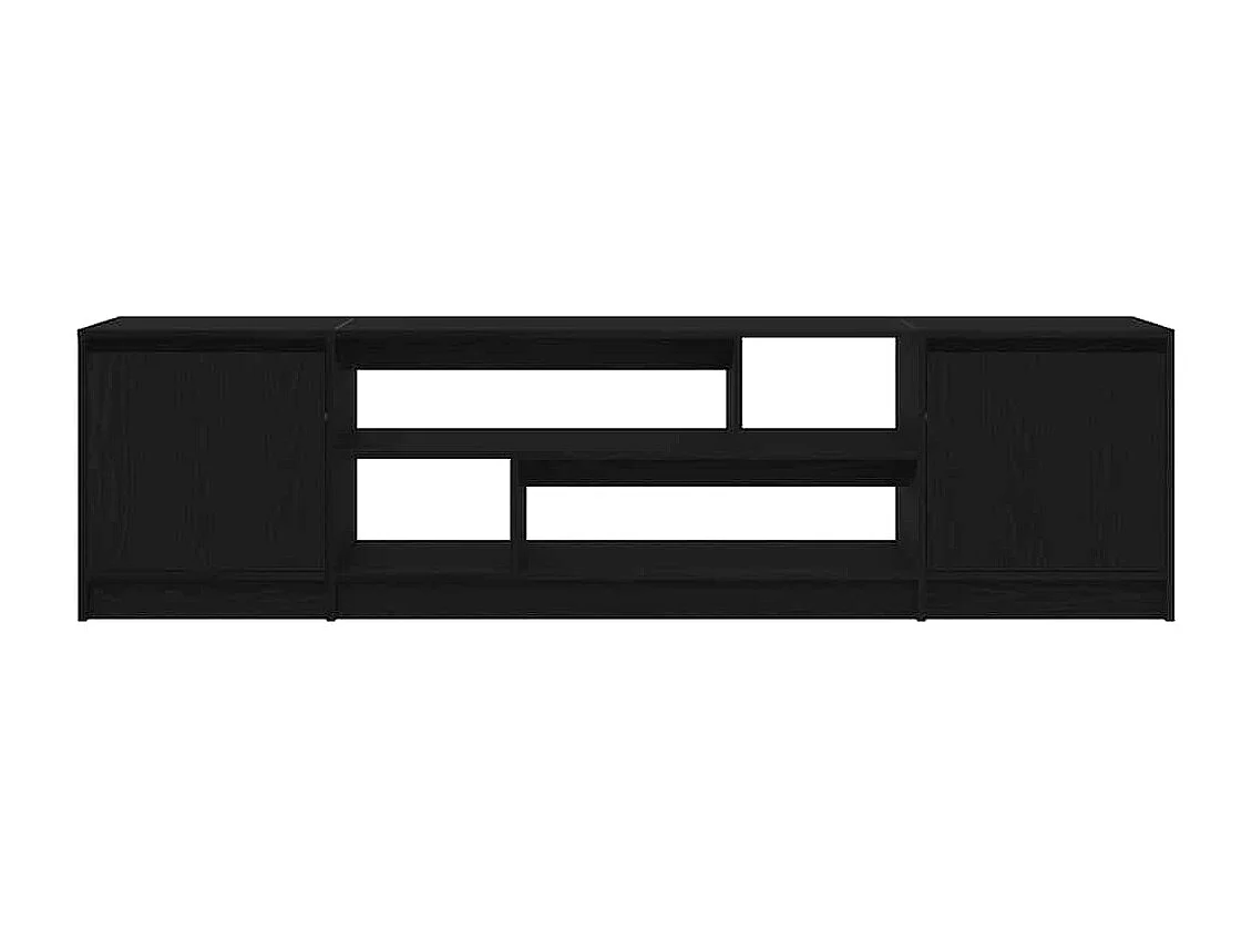 Meuble TV chêne noir 188,5x41x50 cm bois d'ingénierie