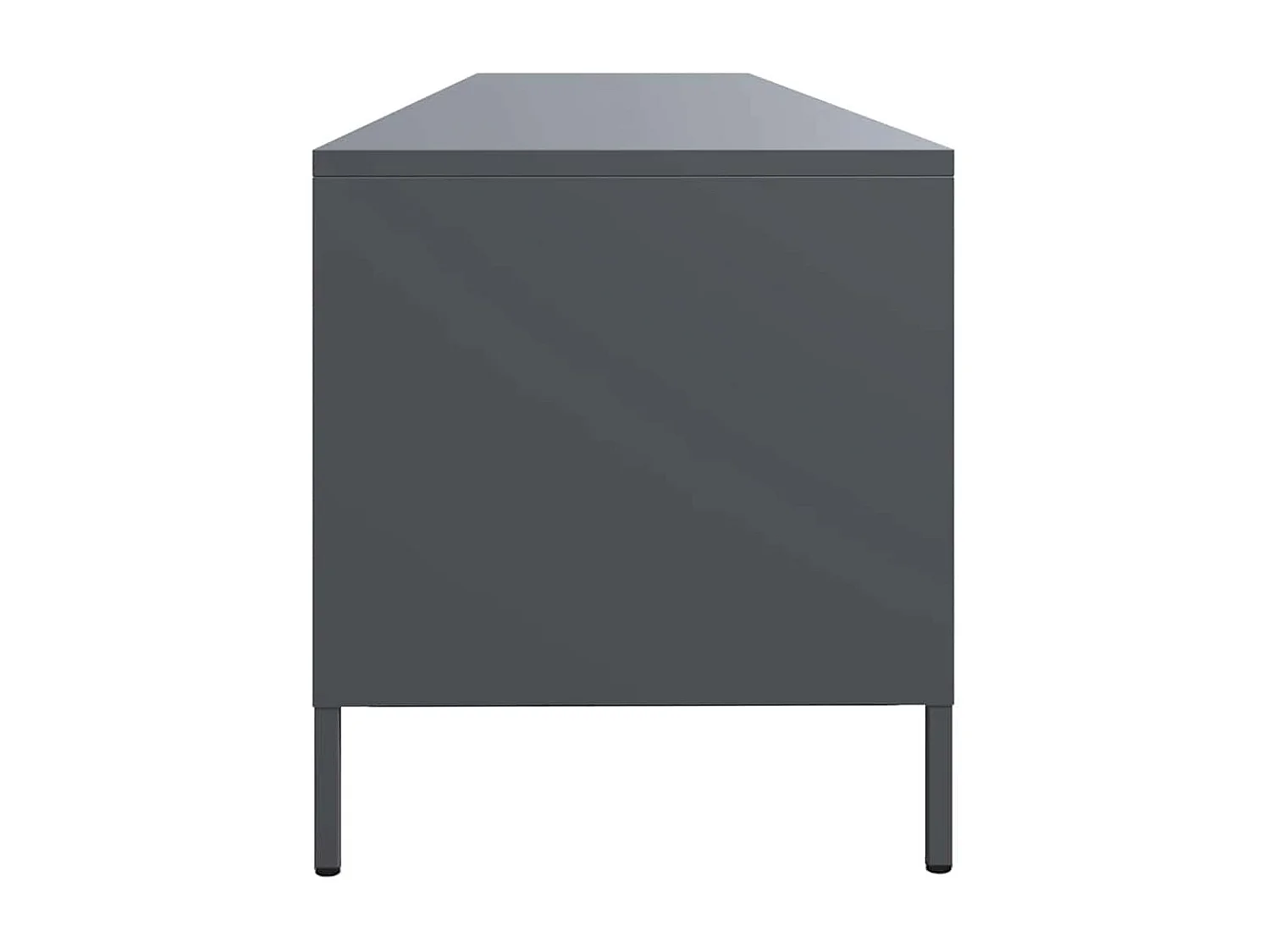 Meuble TV anthracite 202x39x43,5 cm acier laminé à froid