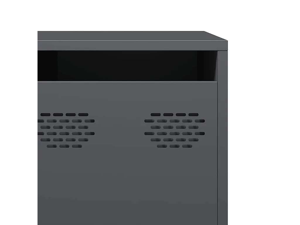 Meuble TV anthracite 202x39x43,5 cm acier laminé à froid