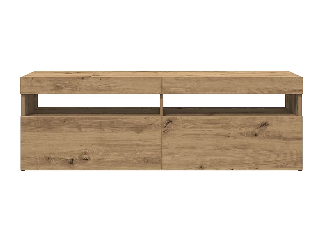 TV-Schrank mit LED Artisan-Eiche 120x35x40 cm Holzwerkstoff