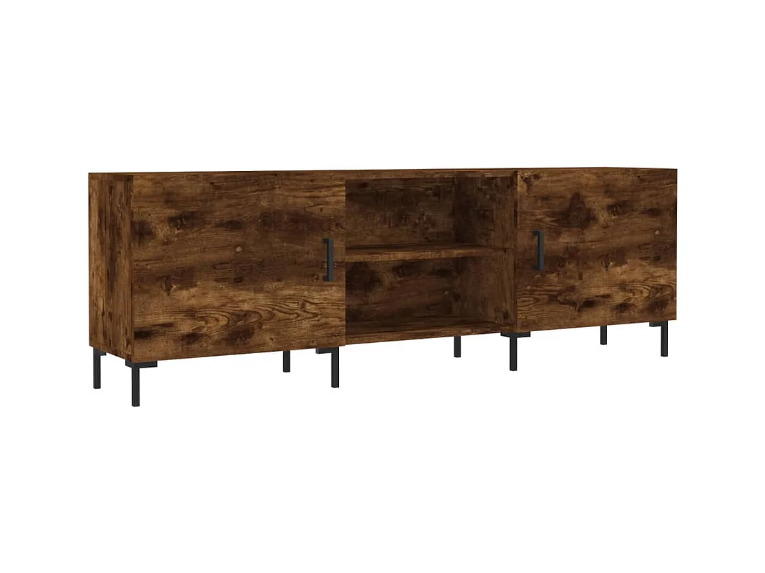 Mobile Porta TV Rovere Fumo 150x30x50 cm in Legno Multistrato