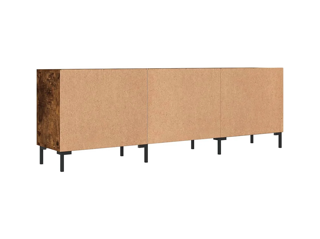 Mobile Porta TV Rovere Fumo 150x30x50 cm in Legno Multistrato