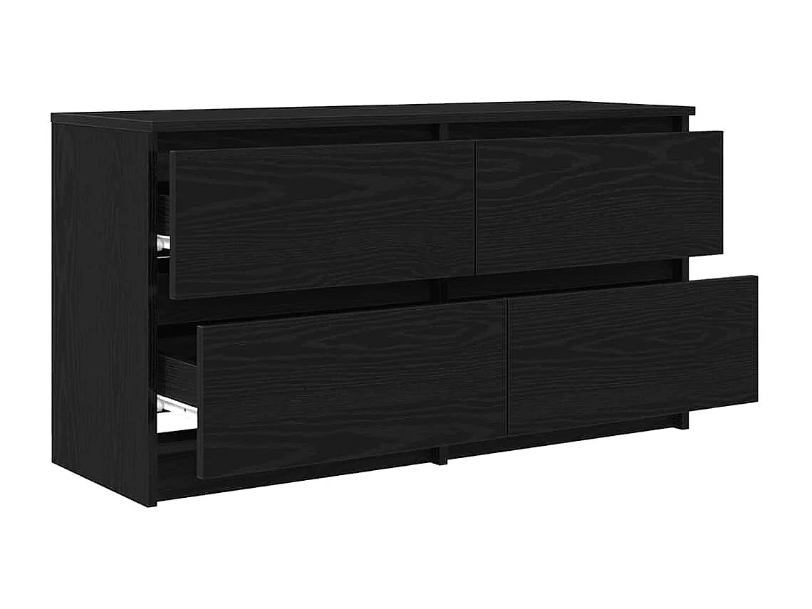Meuble TV noir 100x35x54 cm bois d'ingénierie