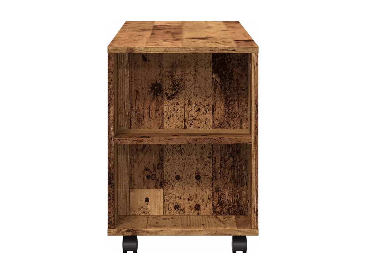 Meuble TV avec roulettes vieux bois bois d'ingénierie