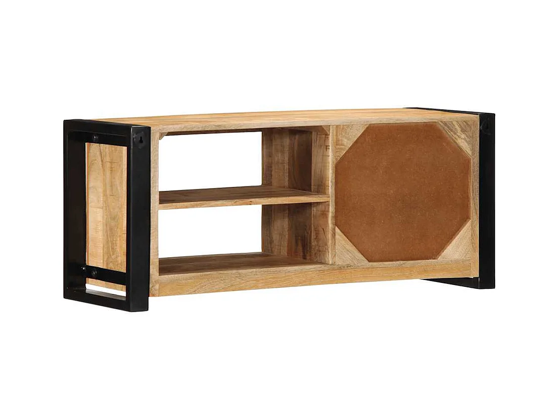 Tv-meubel 80x30x35 cm massief ruw mangohout