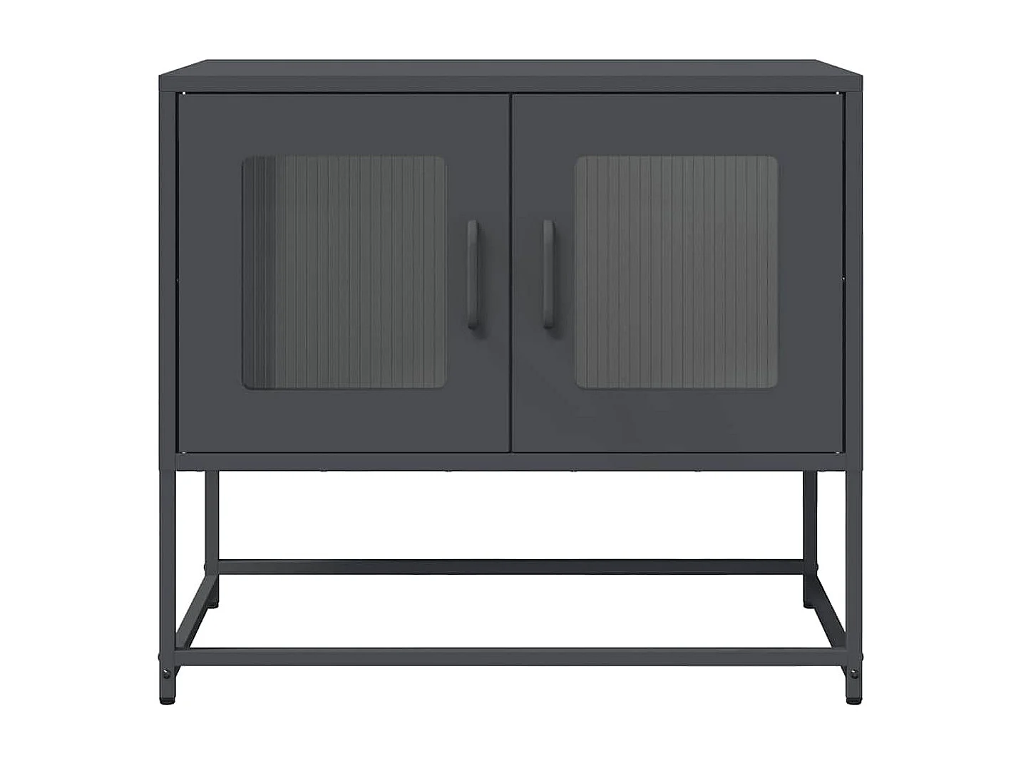Tv-meubel 68x39x60,5 cm koudgewalst staal antracietkleurig