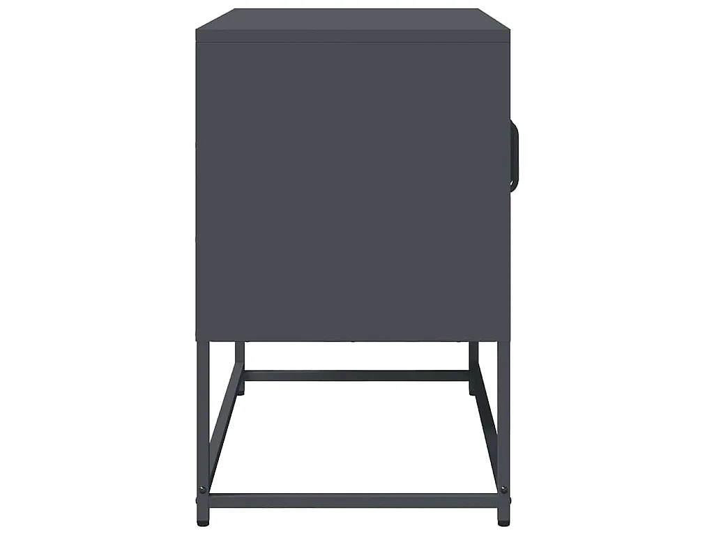 Meuble TV anthracite 68x39x60,5 cm acier laminé à froid