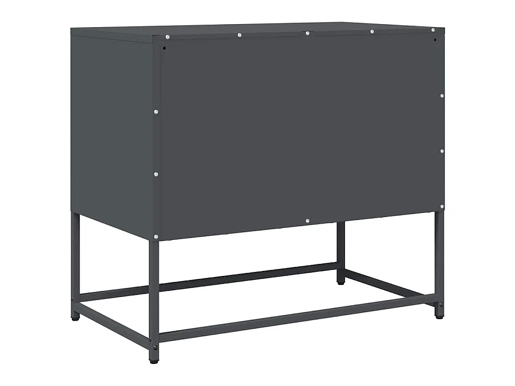 Meuble TV anthracite 68x39x60,5 cm acier laminé à froid