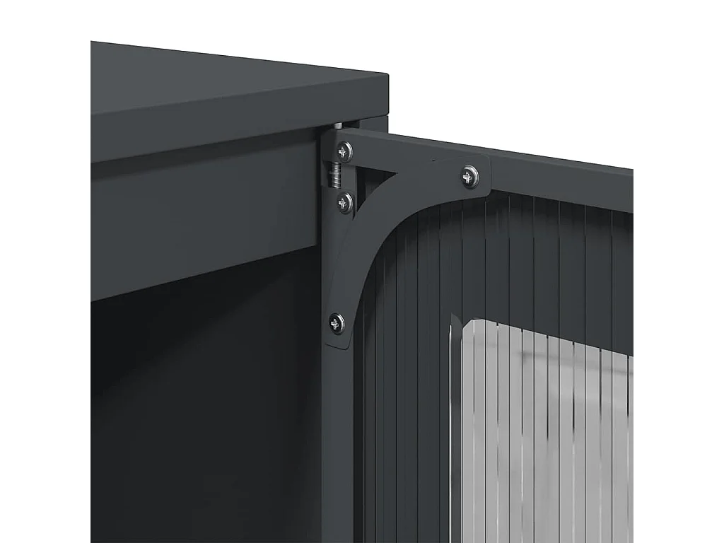 Meuble TV anthracite 68x39x60,5 cm acier laminé à froid