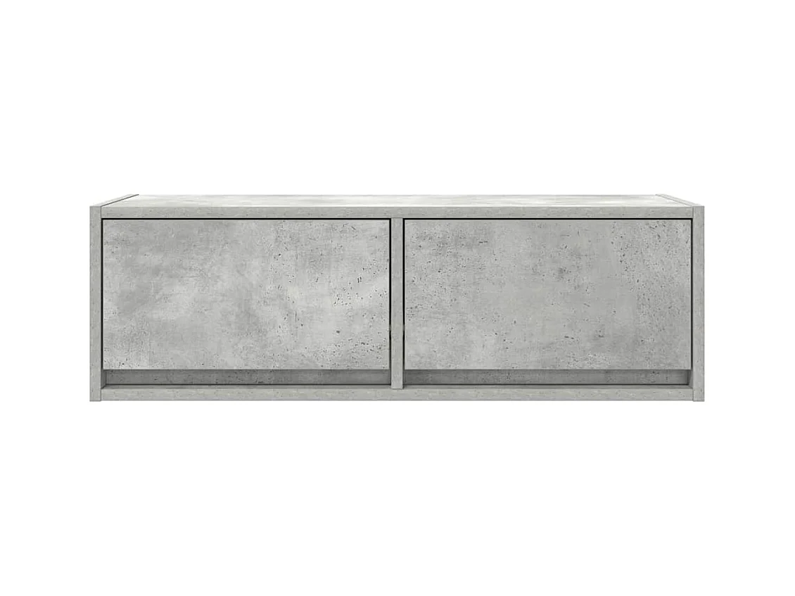 Meuble TV gris béton 80x31x25,5 cm bois d'ingénierie