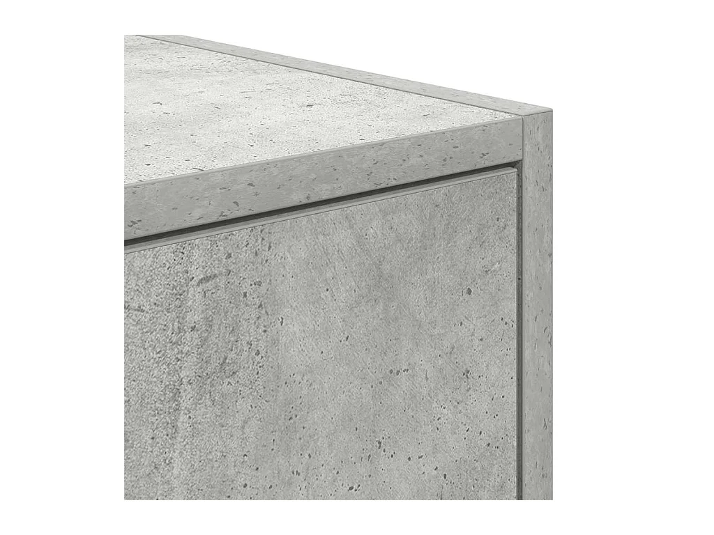 Meuble TV gris béton 80x31x25,5 cm bois d'ingénierie