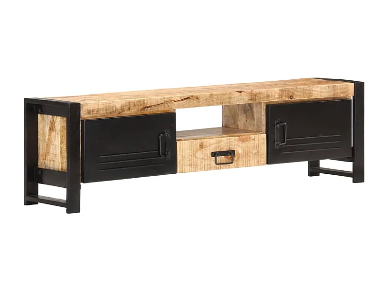 Mueble para TV madera de mango rugosa 140x30x40 cm