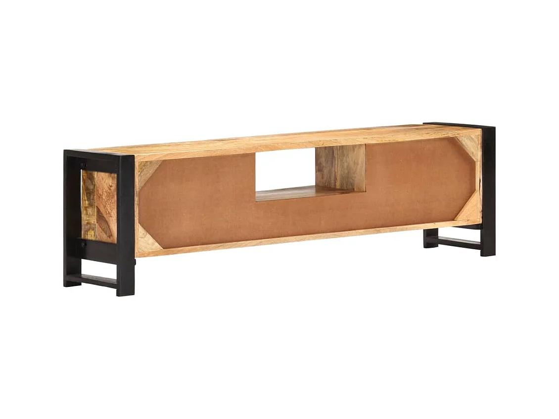 Meuble TV 140x30x40 cm Bois de manguier brut