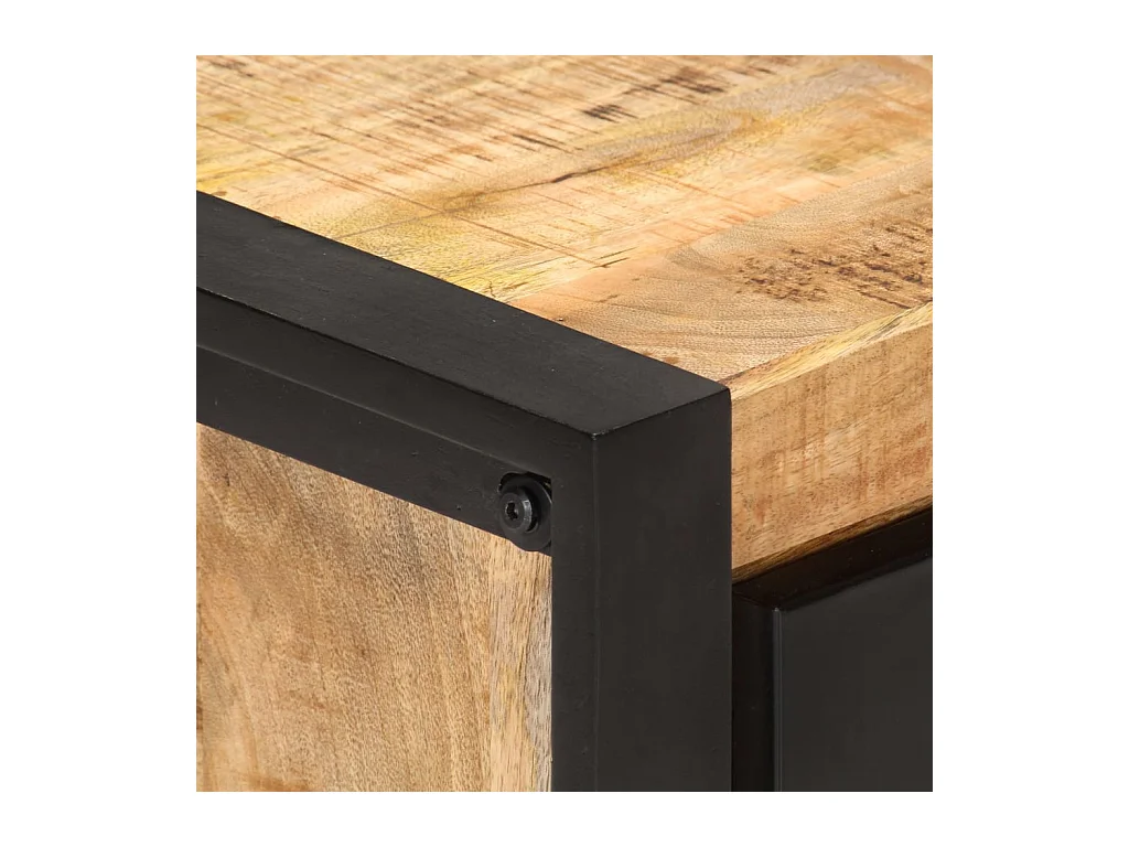 Meuble TV 140x30x40 cm Bois de manguier brut