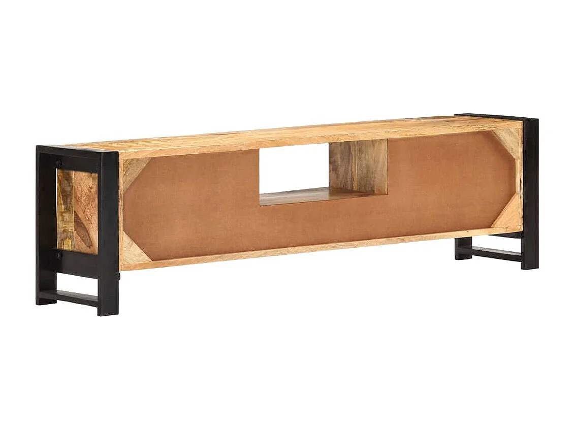 Meuble TV 140x30x40 cm Bois de manguier brut