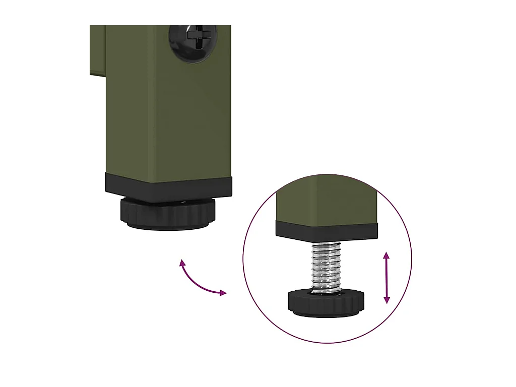 Meuble TV vert olive 68x39x60,5 cm acier laminé à froid