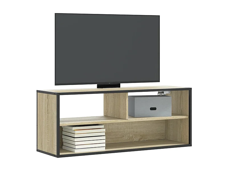 Mobile TV Rovere Sonoma 100x31x39,5cm Legno Multistrato Metallo