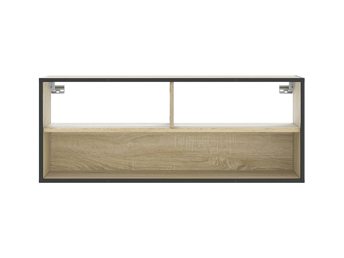 Tv-meubel 100x31x39,5cm bewerkt hout metaal sonoma eikenkleurig