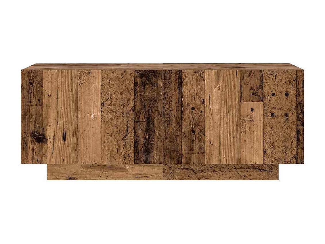 TV-Schrank mit LED-Leuchten Altholz-Optik 300x35x40 cm