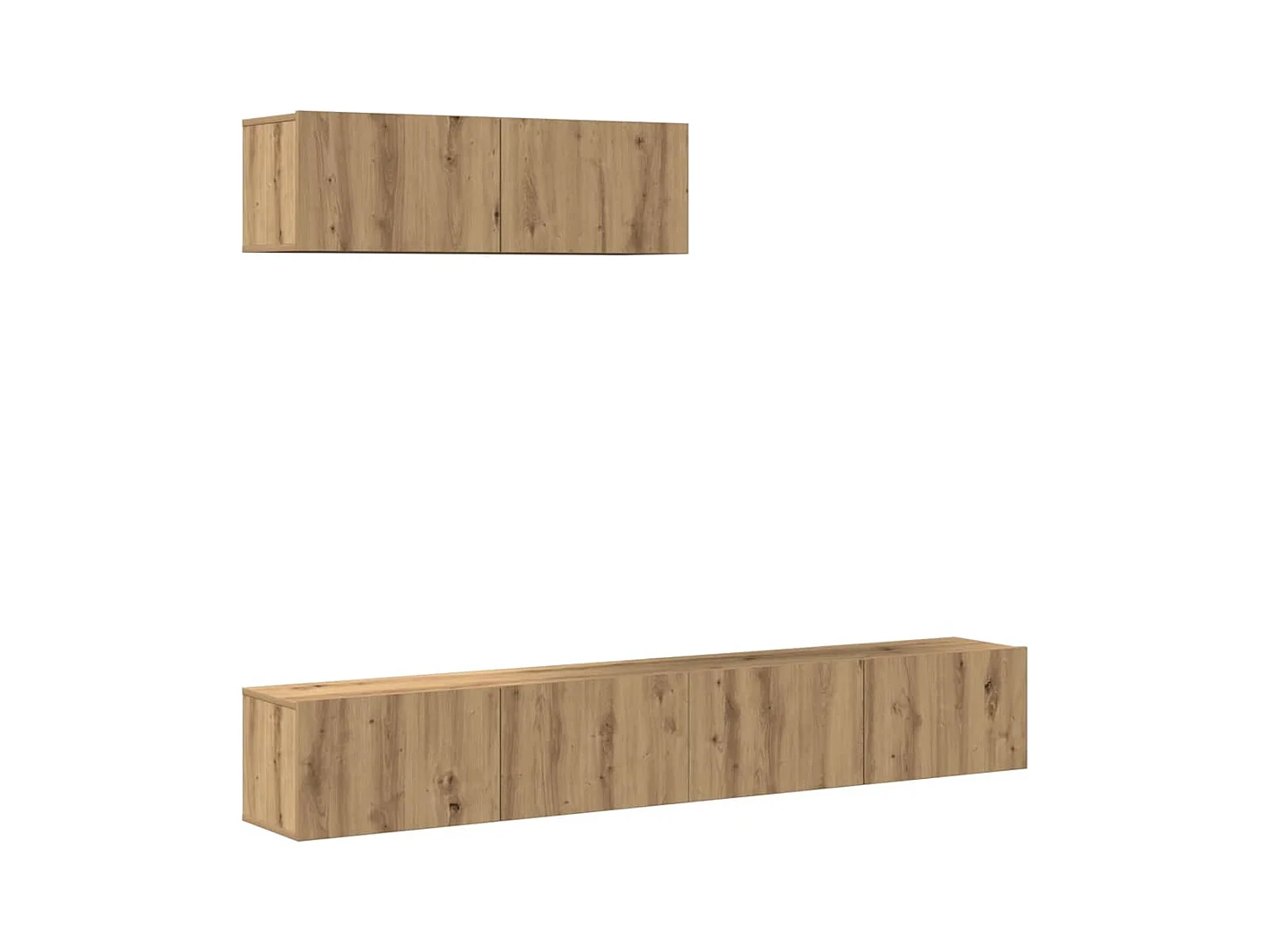 Ensemble de meuble TV mural 3 pcs chêne artisanal