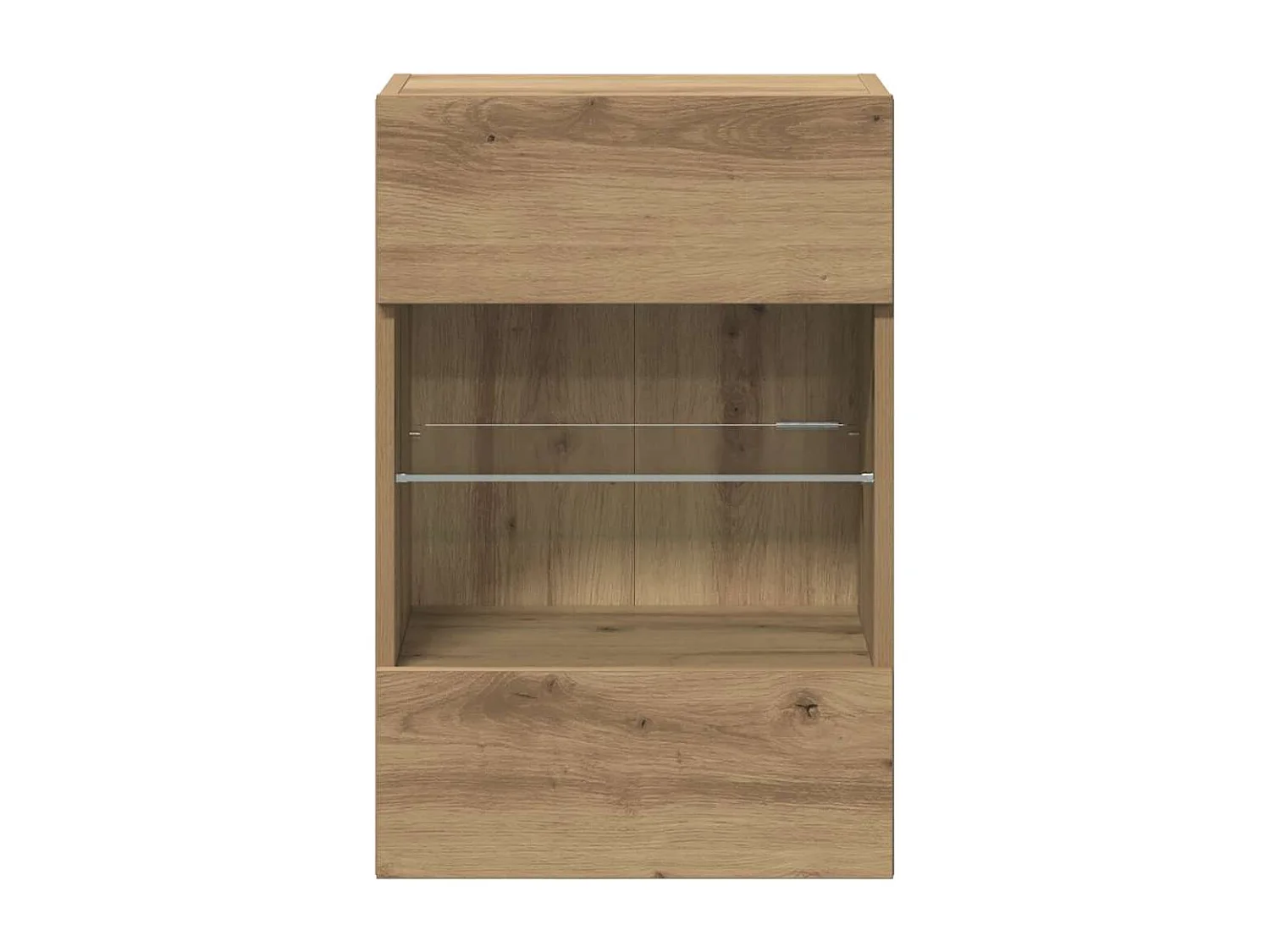 Mobili da parete con luci LED per TV 2pz Rovere Artigianale 40x30x60,5cm