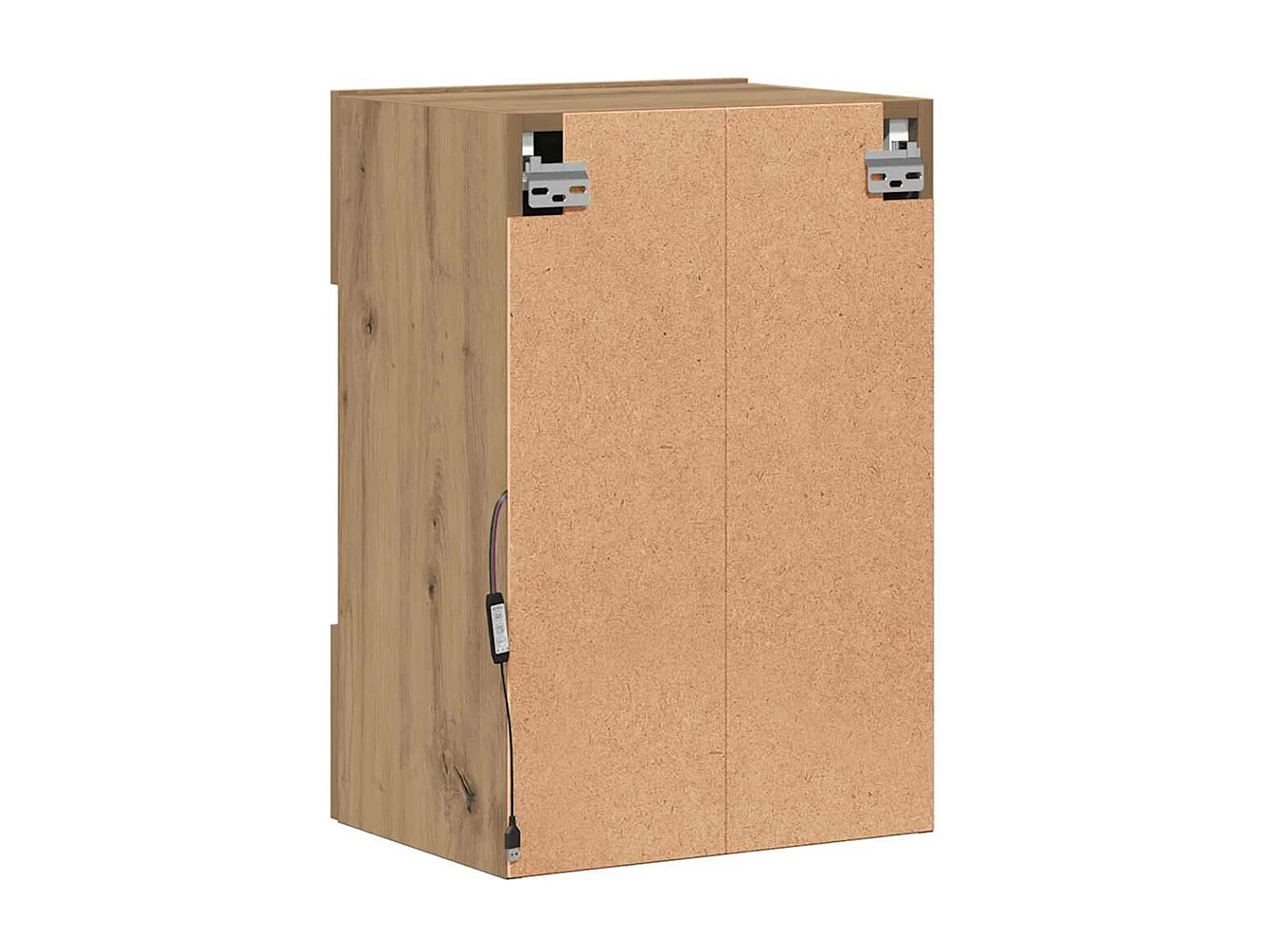 Mobili da parete con luci LED per TV 2pz Rovere Artigianale 40x30x60,5cm