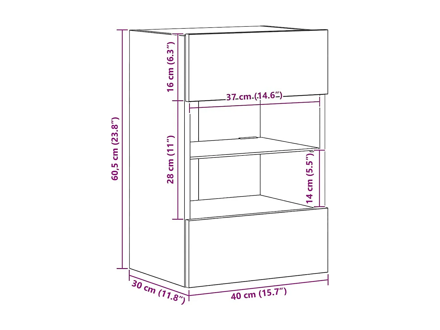 Meubles muraux avec lumières LED pour TV 2 pcs chêne artisanal