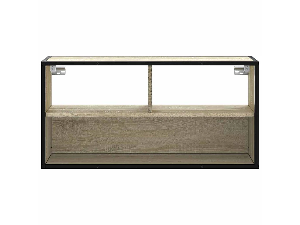 Tv-meubel 80x31x39,5 cm bewerkt hout metaal sonoma eikenkleurig