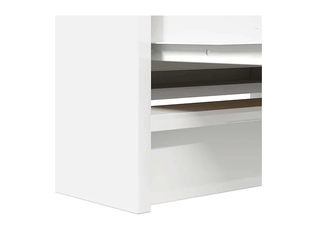 Meuble TV blanc 80x35x54 cm bois d'ingénierie