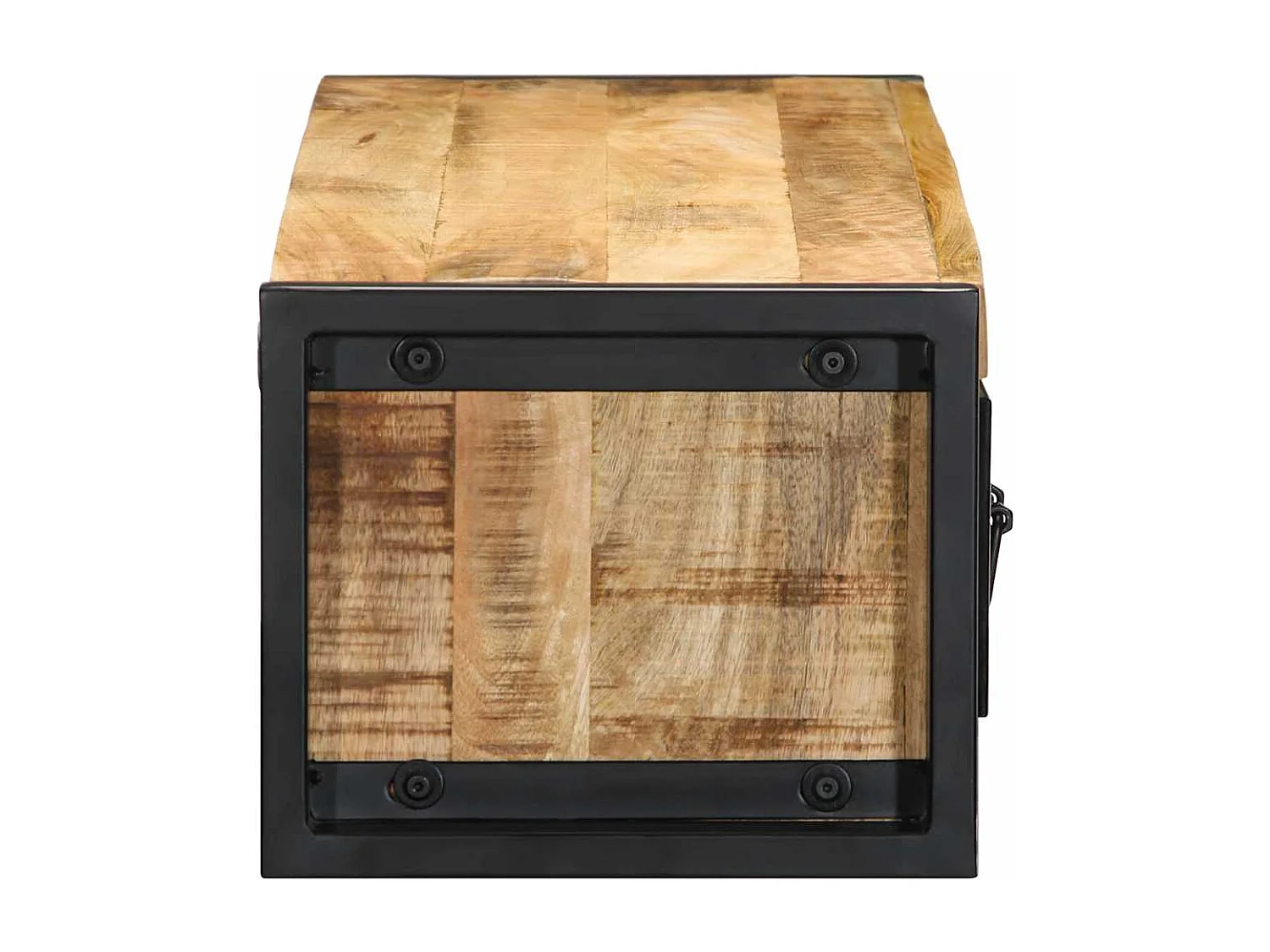 Tv-meubel 100x30x25 cm massief ruw mangohout